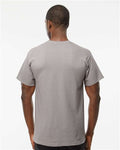 M&O 4800 Men's Gold Soft Touch T-Shirt - Gravel - model back
