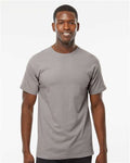 M&O 4800 Men's Gold Soft Touch T-Shirt - Gravel - model front