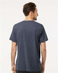M&O 4800 Men's Gold Soft Touch T-Shirt - Heather Navy - model back