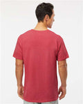 M&O 4800 Men's Gold Soft Touch T-Shirt - Heather Red - model back