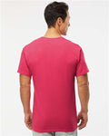 M&O 4800 Men's Gold Soft Touch T-Shirt - Heliconia - model back