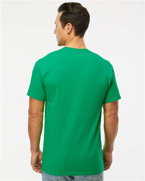 M&O 4800 Men's Gold Soft Touch T-Shirt - Irish Green - model back