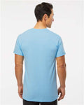 M&O 4800 Men's Gold Soft Touch T-Shirt - Light Blue - model back