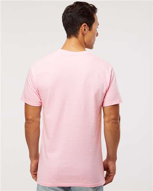 M&O 4800 Men's Gold Soft Touch T-Shirt - Light Pink - model back