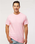 M&O 4800 Men's Gold Soft Touch T-Shirt - Light Pink - model front