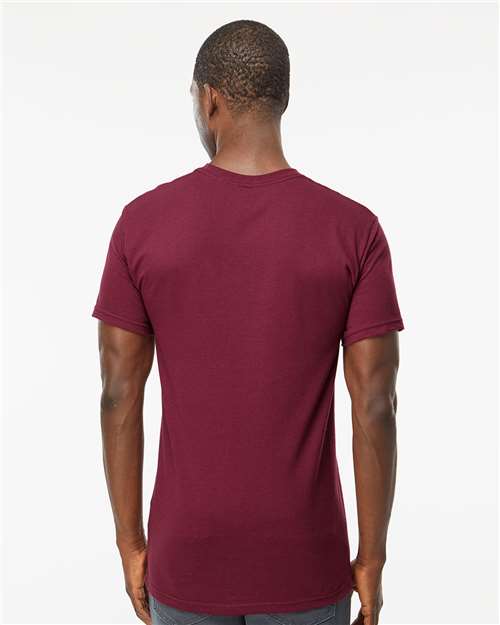 M&O 4800 Men's Gold Soft Touch T-Shirt - Maroon - model back