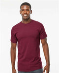 M&O 4800 Men's Gold Soft Touch T-Shirt - Maroon - model front