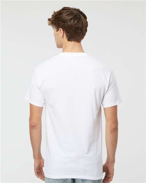 M&O 4800 Men's Gold Soft Touch T-Shirt - White - model back