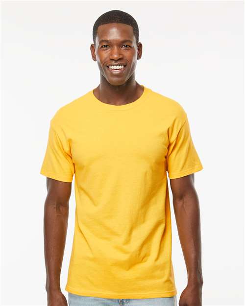 M&O 4800 Men's Gold Soft Touch T-Shirt - Yellow - model front