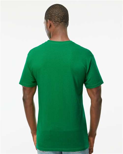 M&O 4800 Men's Gold Soft Touch T-Shirt - Fine Kelly Green - model back