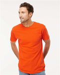 M&O 4800 Men's Gold Soft Touch T-Shirt - Orange - model front