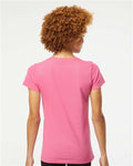 M&O 4810 Women's Gold Soft Touch T-Shirt - Azalea - model back