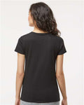 M&O 4810 Women's Gold Soft Touch T-Shirt - Black - model back