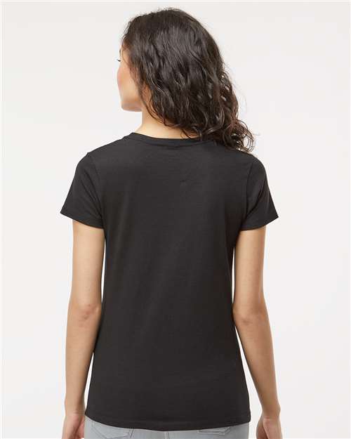 M&O 4810 Women's Gold Soft Touch T-Shirt - Black - model back
