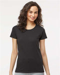 M&O 4810 Women's Gold Soft Touch T-Shirt - Black - model front