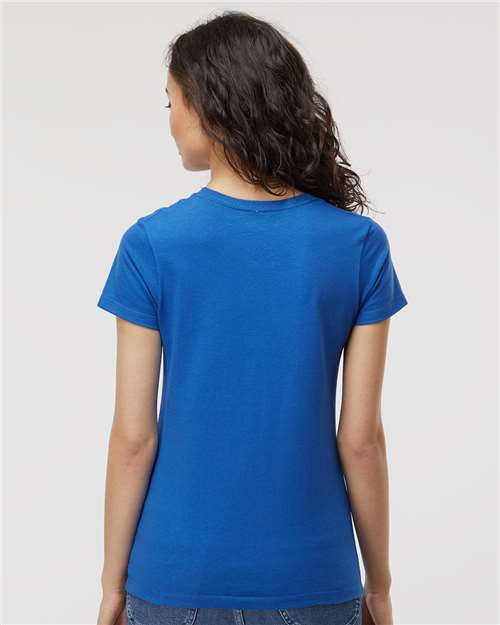 M&O 4810 Women's Gold Soft Touch T-Shirt - Royal - model back