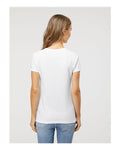 M&O 4810 Women's Gold Soft Touch T-Shirt - White - model back