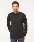 M&O 4820 Unisex Gold Soft Touch Long Sleeve T-Shirt - Black - model front