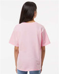 M&O 4850 Youth Gold Soft Touch T-Shirt - Light Pink - model back