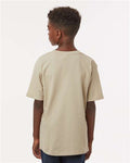 M&O 4850 Youth Gold Soft Touch T-Shirt - Sand - model back
