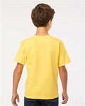 M&O 4850 Youth Gold Soft Touch T-Shirt - Yellow - model back