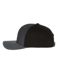 Richardson 312 Twill Back Trucker Cap - Charcoal/ Black - side