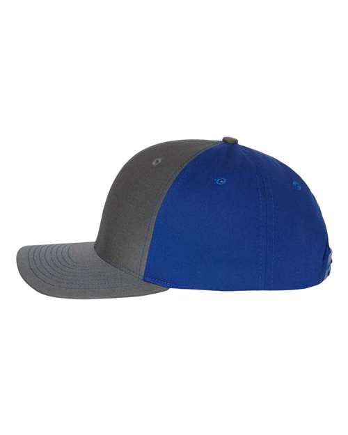 Richardson 312 Twill Back Trucker Cap - Charcoal/ Royal - side