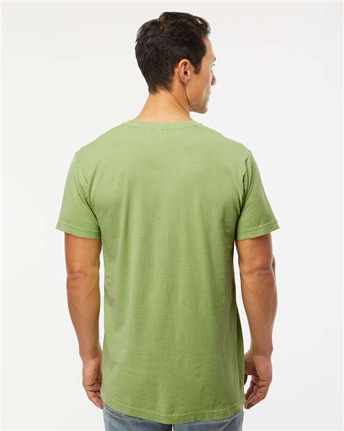 M&O 6500M Unisex Vintage Garment-Dyed T-Shirt - Aloe - model back