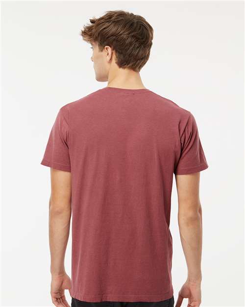 M&O 6500M Unisex Vintage Garment-Dyed T-Shirt - Brick - model back