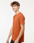 M&O 6500M Unisex Vintage Garment-Dyed T-Shirt - Burnt Orange - model side