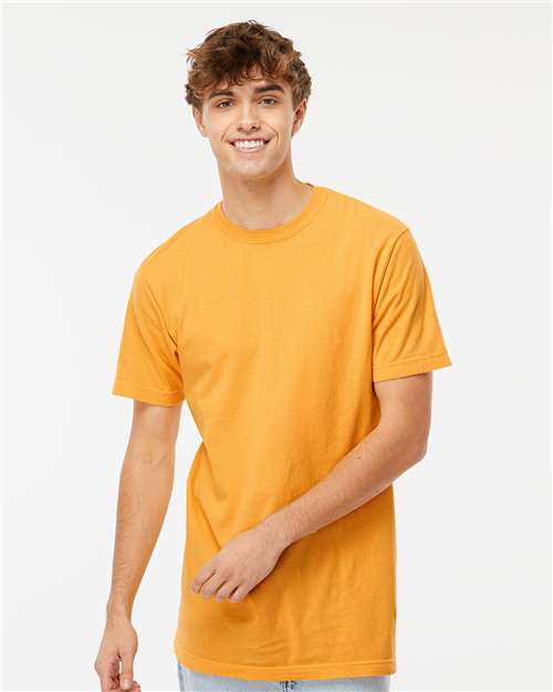 M&O 6500M Unisex Vintage Garment-Dyed T-Shirt - Citrus - model front