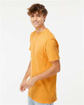 M&O 6500M Unisex Vintage Garment-Dyed T-Shirt - Citrus - model side