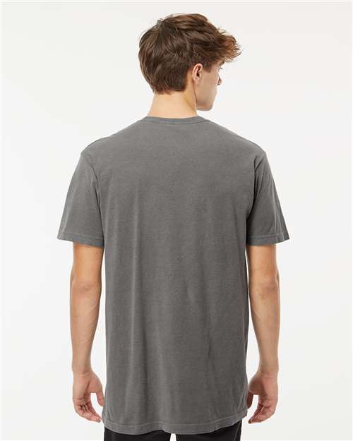 M&O 6500M Unisex Vintage Garment-Dyed T-Shirt - Grey - model back