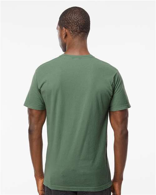 M&O 6500M Unisex Vintage Garment-Dyed T-Shirt - Light Green - model back