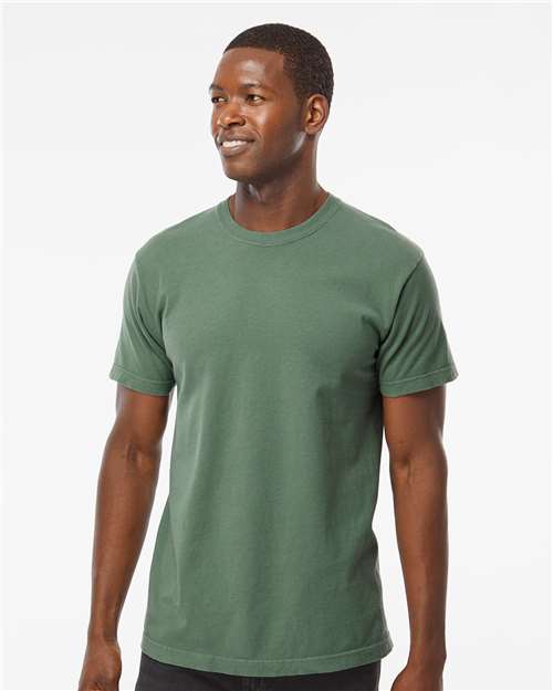 M&O 6500M Unisex Vintage Garment-Dyed T-Shirt - Light Green - model front