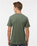 M&O 6500M Unisex Vintage Garment-Dyed T-Shirt - Monterey Sage - model back