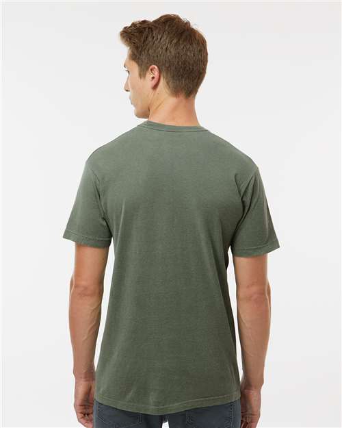 M&O 6500M Unisex Vintage Garment-Dyed T-Shirt - Monterey Sage - model back