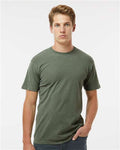 M&O 6500M Unisex Vintage Garment-Dyed T-Shirt - Monterey Sage - model front