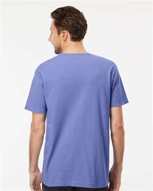 M&O 6500M Unisex Vintage Garment-Dyed T-Shirt - Periwinkle - model back