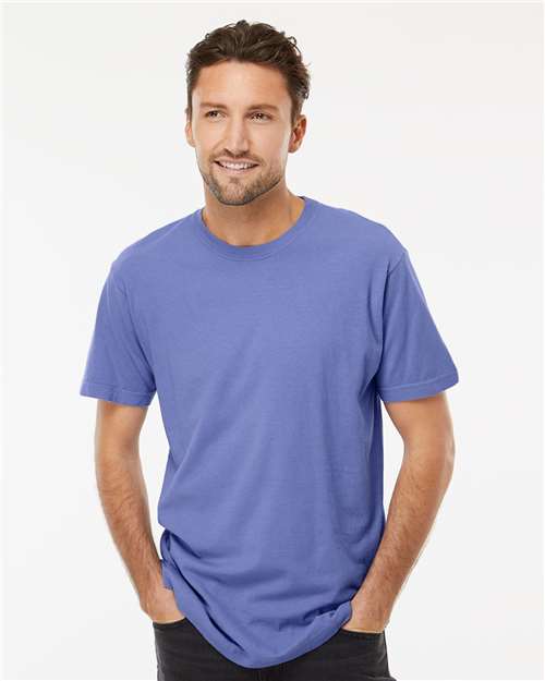 M&O 6500M Unisex Vintage Garment-Dyed T-Shirt - Periwinkle - model front