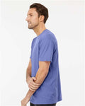 M&O 6500M Unisex Vintage Garment-Dyed T-Shirt - Periwinkle - model side
