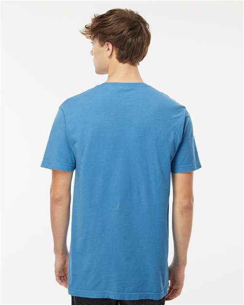 M&O 6500M Unisex Vintage Garment-Dyed T-Shirt - Royal Caribe - model back