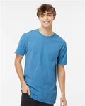 M&O 6500M Unisex Vintage Garment-Dyed T-Shirt - Royal Caribe - model front