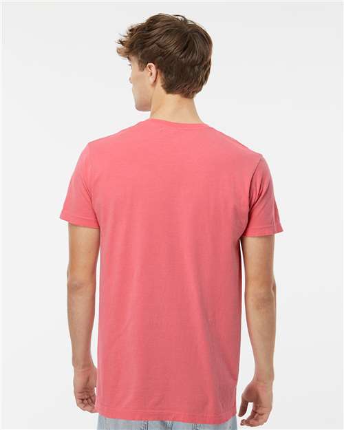 M&O 6500M Unisex Vintage Garment-Dyed T-Shirt - Watermelon - model back
