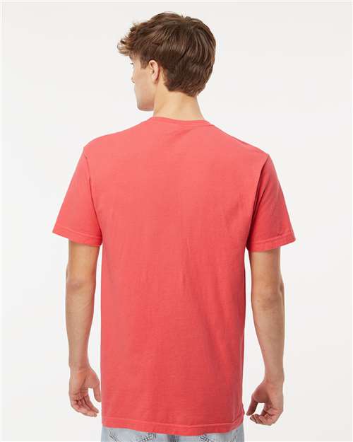 M&O 6500M Unisex Vintage Garment-Dyed T-Shirt - Bright Salmon - model back