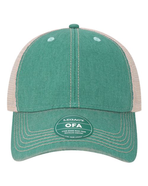 LEGACY OFA Old Favorite Trucker Cap - Aqua/ Khaki - front