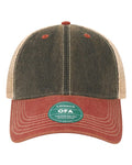 LEGACY OFA Old Favorite Trucker Cap - Black/ Cardinal/ Khaki - front