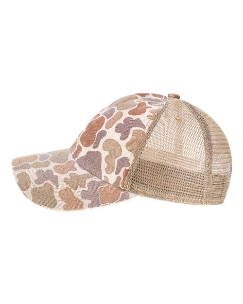LEGACY OFA Old Favorite Trucker Cap - Stone Duck Camo/ Java - side