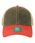 LEGACY OFA Old Favorite Trucker Cap - Black/ Scarlet Red/ Khaki - front