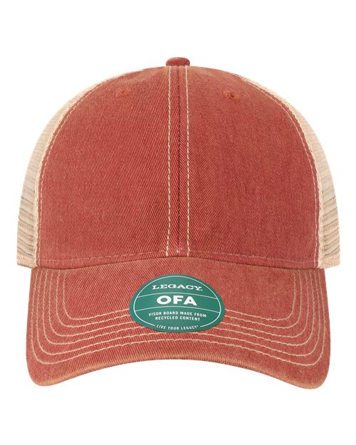 LEGACY OFA Old Favorite Trucker Cap - Cardinal/ Khaki - front